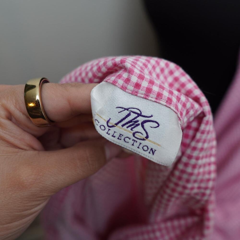 Vintage Pink Gingham Midi Dress Plus Size - Picture 4 of 5